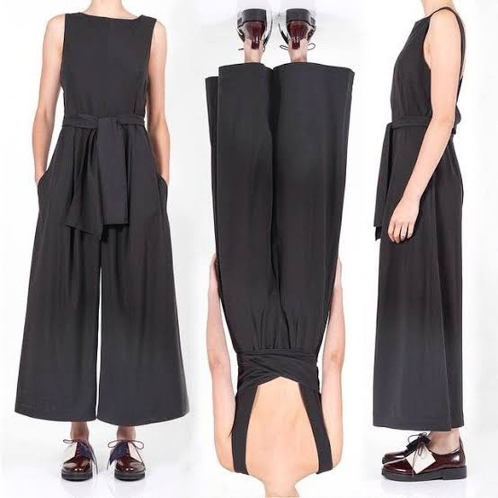 Alpha 60 Raisa Black Waffled Jumpsuit